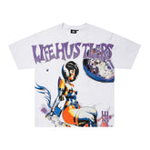 Life Hustlers Purple Moon Girl Vintage Graphic Oversized Tee