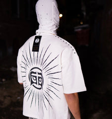 GLAZA GOD Borders - T-Shirt Oversized-WHITE vol.33